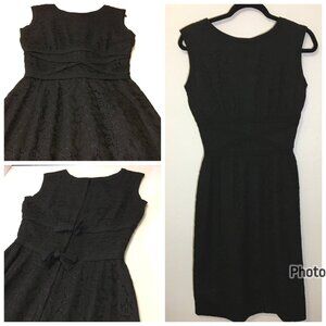 Vintage 50s 60s Black Wiggle Dress Party Cocktail Christmas LBD MCM Bombshell (I